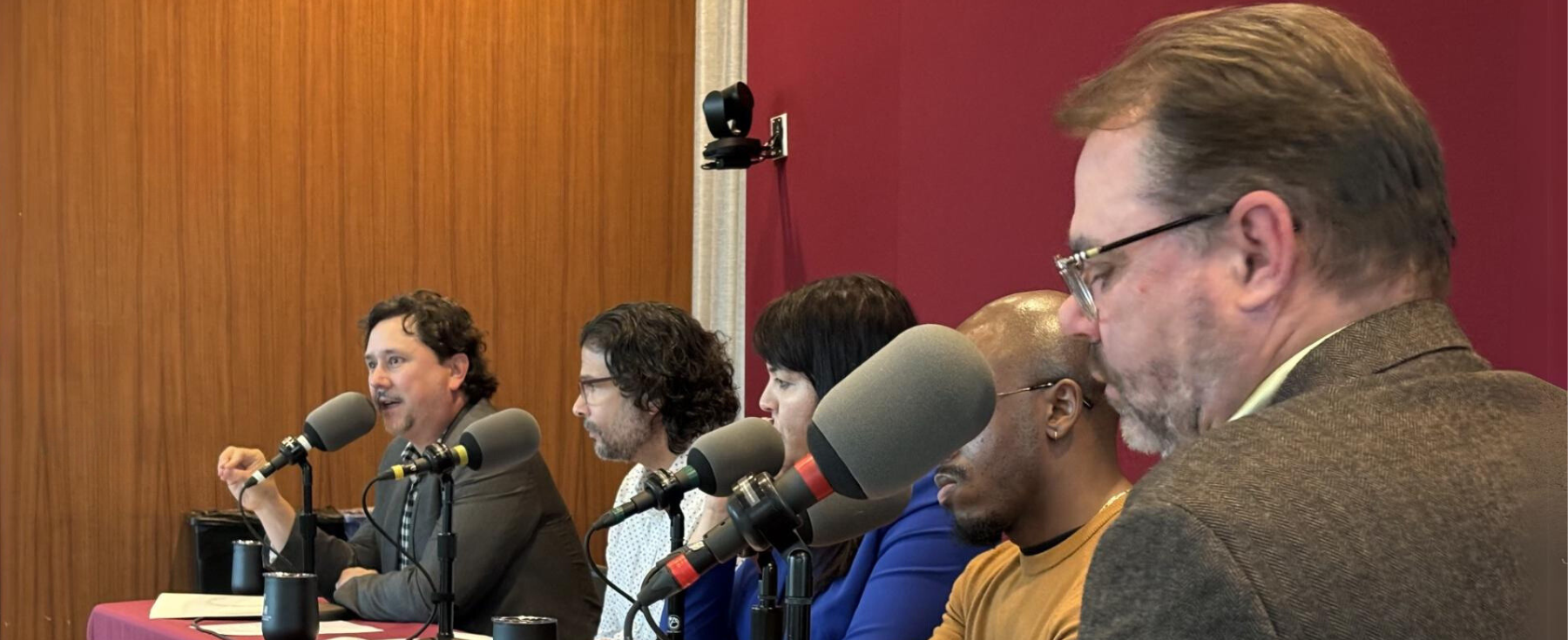 The Wozniak Lecture Podcast participants sit for a panel discussion.